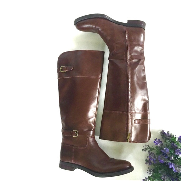 Enzo Angiolini EERO Brown Leather Rising Boots - Picture 4 of 8